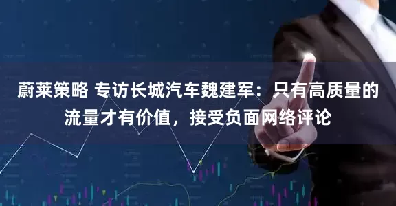 蔚莱策略 专访长城汽车魏建军：只有高质量的流量才有价值，接受负面网络评论